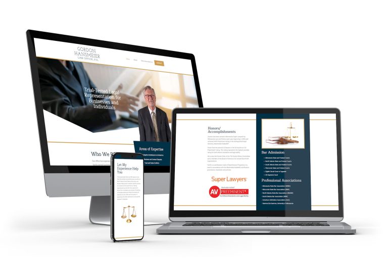 Gordon Hansmeier Law Office Website Design